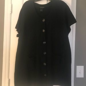 Short sleeve tunic cardigan